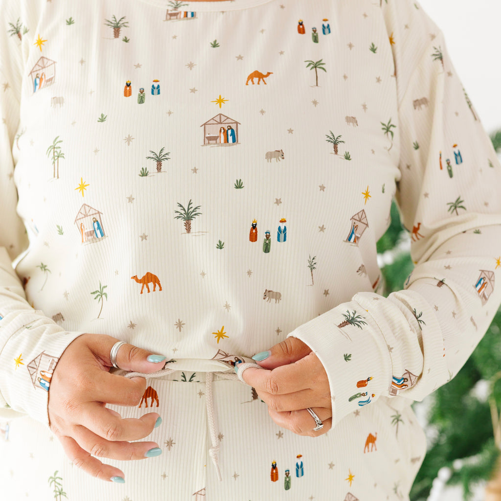 Nativity Small Ribbed Women's Long Sleeve Top