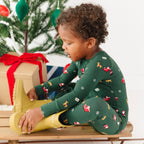 Santa Small Ribbed Zip Romper