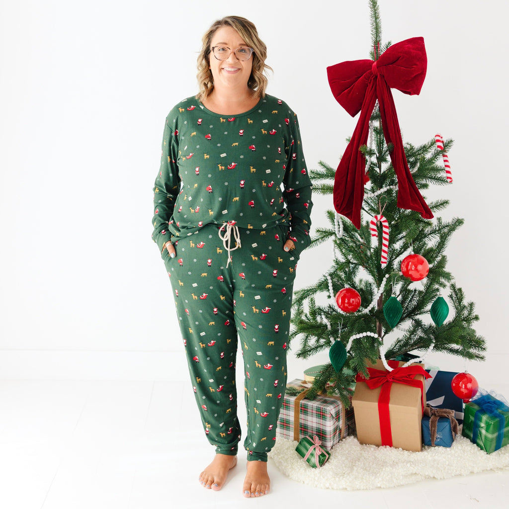 Santa Small Ribbed Women's Matching Set