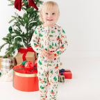 Santa's Workshop Zip Romper