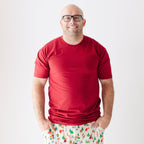 Red Men's Short Sleeve Shirt