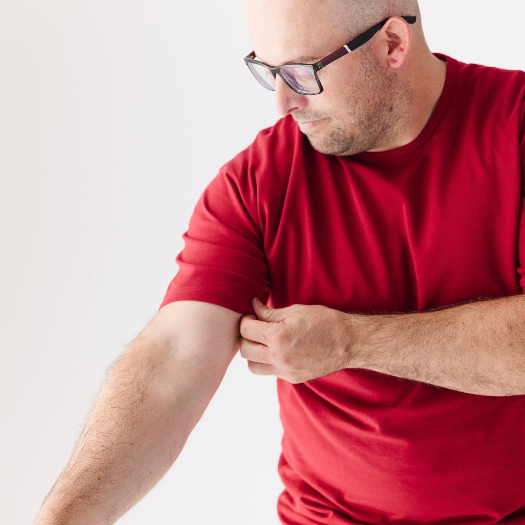 Red Men's Short Sleeve Shirt