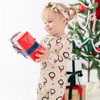 Christmas Wreaths Small Ribbed Bow