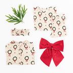 Christmas Wreaths Small Ribbed Bow