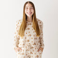 Gingerbread Small Ribbed Women's Long Sleeve Top