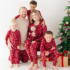 Reindeer & Santa Sleigh Small Ribbed Two-Piece Set