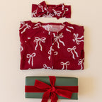 Coquette Bows Red Small Ribbed Bow