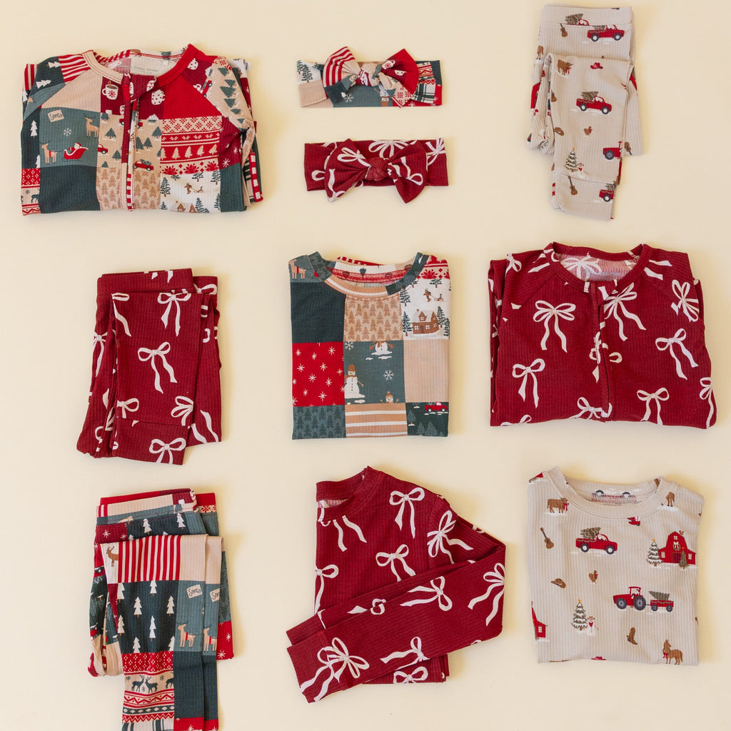 Patchwork Small Ribbed Two-Piece Set