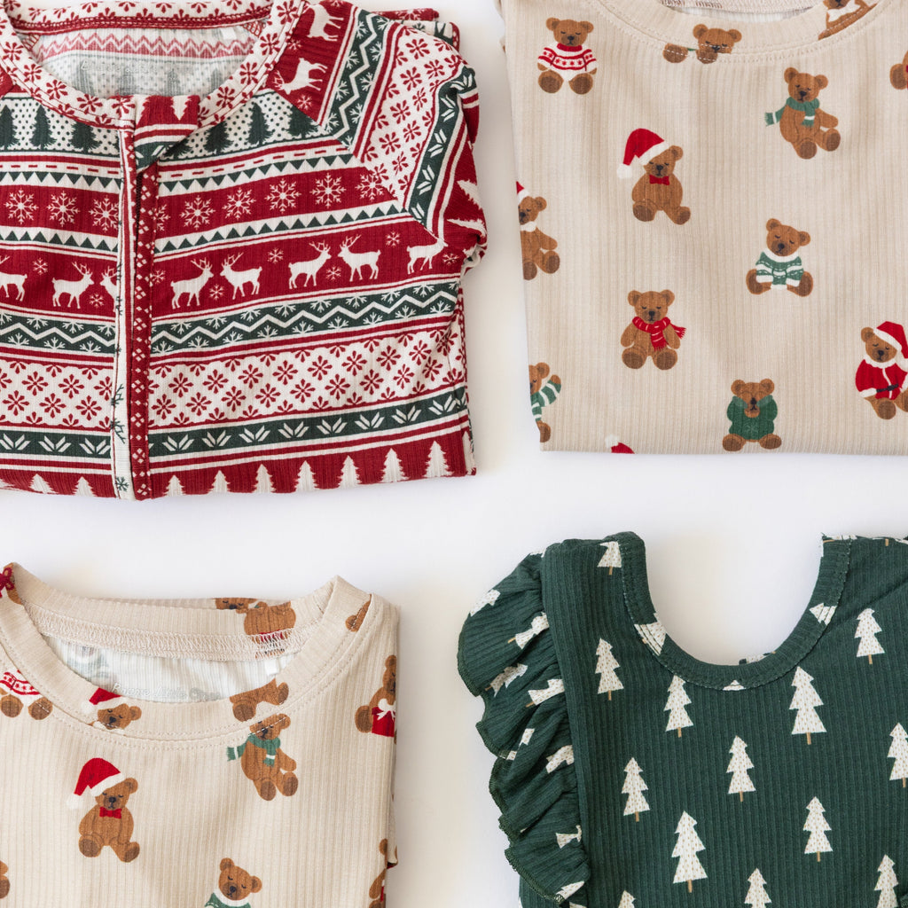 Christmas Sweater Stripe Small Ribbed Zip Romper