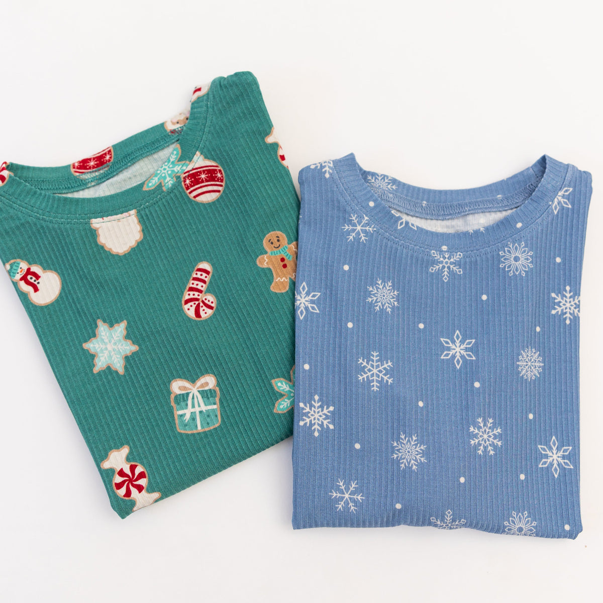 Sugar Cookies Frosted Teal Small Ribbed Two-Piece Set