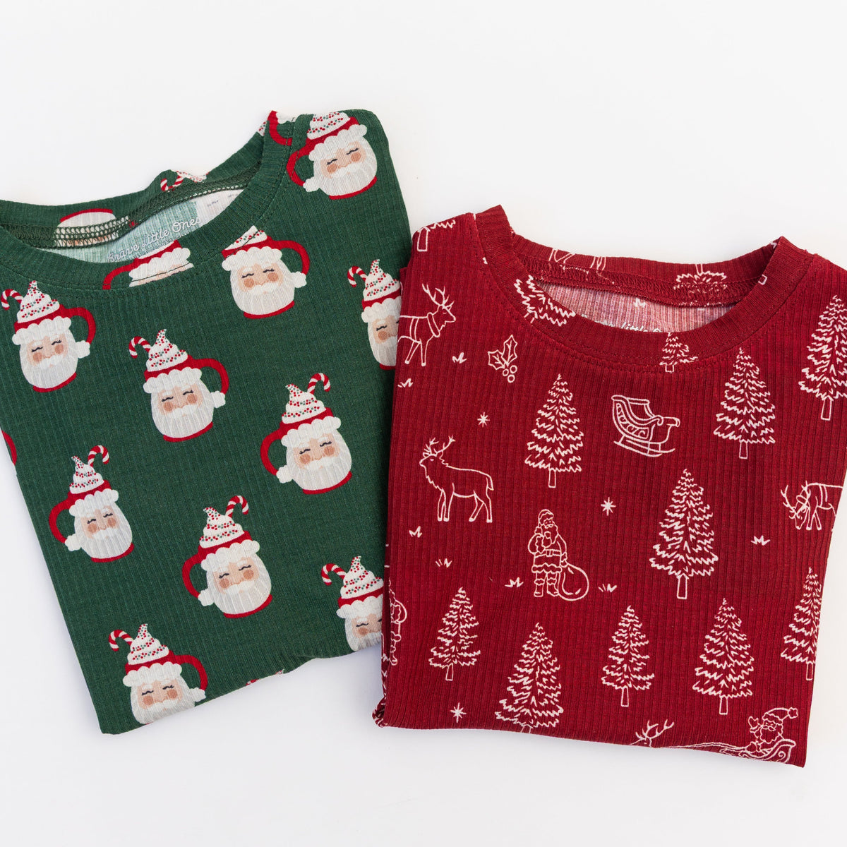 Santa Mug Small Ribbed Two-Piece Set