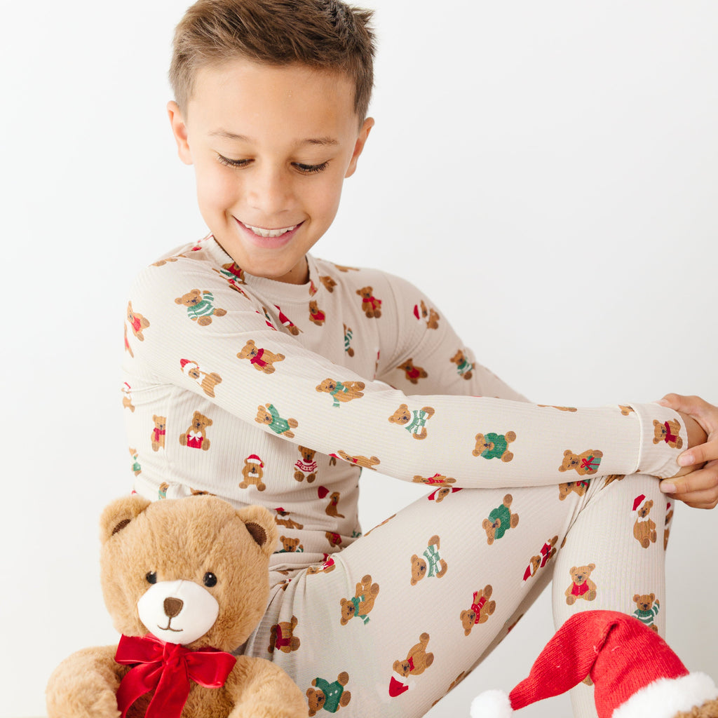 Teddy Bear Small Ribbed Two-Piece Set