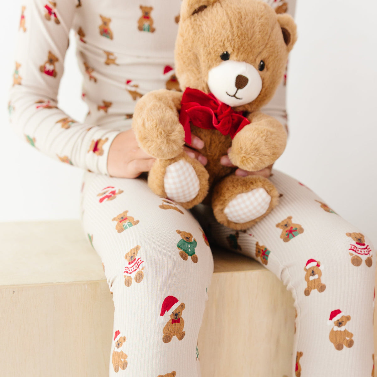 Teddy Bear Small Ribbed Two-Piece Set