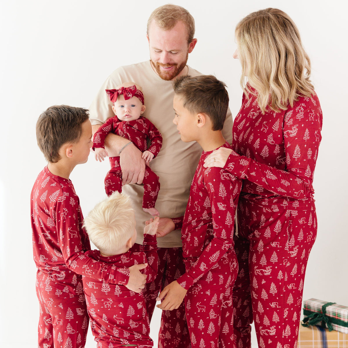 Reindeer & Santa Sleigh Small Ribbed Zip Romper