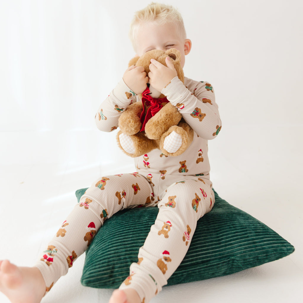 Teddy Bear Small Ribbed Two-Piece Set
