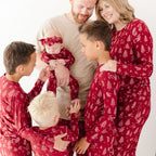 Reindeer & Santa Sleigh Small Ribbed Women's Matching set
