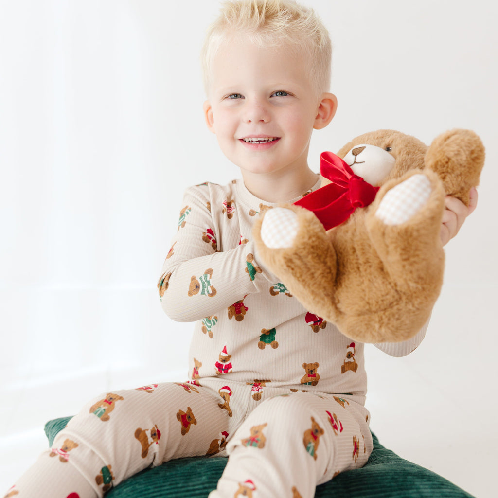 Teddy Bear Small Ribbed Two-Piece Set