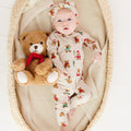 Teddy Bear Small Ribbed Zip Romper