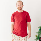 Red Men's Short Sleeve Shirt