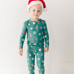 Sugar Cookies Frosted Teal Small Ribbed Two-Piece Set