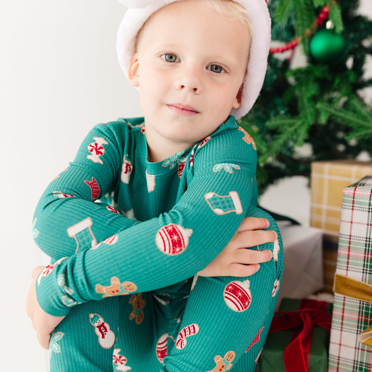 Sugar Cookies Frosted Teal Small Ribbed Two-Piece Set