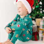 Sugar Cookies Frosted Teal Small Ribbed Two-Piece Set