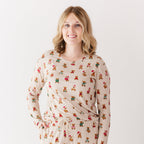 Teddy Bear Small Ribbed Women's Long Sleeve Top