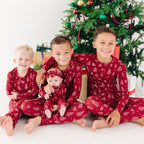 Reindeer & Santa Sleigh Small Ribbed Two-Piece Set