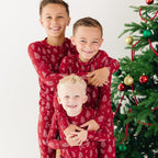 Reindeer & Santa Sleigh Small Ribbed Two-Piece Set