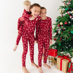 Reindeer & Santa Sleigh Small Ribbed Two-Piece Set