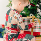 Patchwork Small Ribbed Two-Piece Set