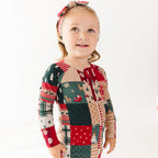 Patchwork Small Ribbed Zip Romper