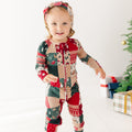 Patchwork Small Ribbed Zip Romper