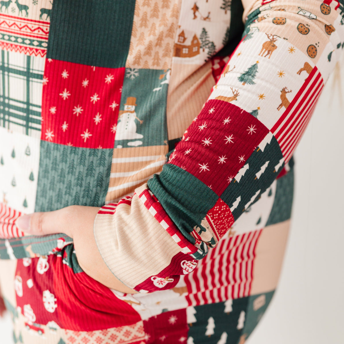 Patchwork Small Ribbed Women's Long Sleeve Top