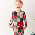 Patchwork Small Ribbed Two-Piece Set