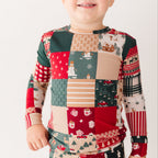 Patchwork Small Ribbed Two-Piece Set