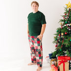 Patchwork Small Ribbed Men's Pants
