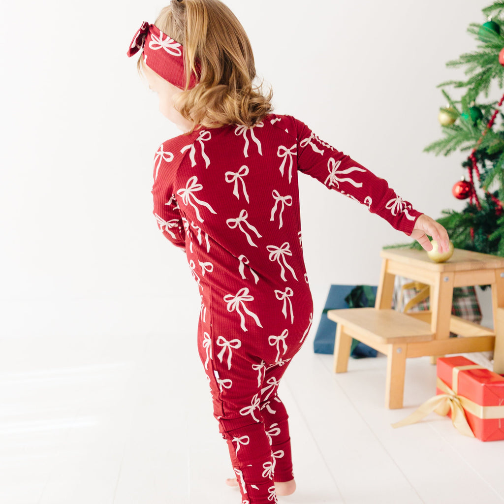 Coquette Bows Red Small Ribbed Bow