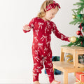 Coquette Bows Red Small Ribbed Zip Romper