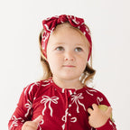 Coquette Bows Red Small Ribbed Bow
