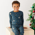 Nativity Blue Small Ribbed Two-Piece Set