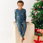 Nativity Blue Small Ribbed Two-Piece Set