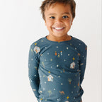Nativity Blue Small Ribbed Two-Piece Set