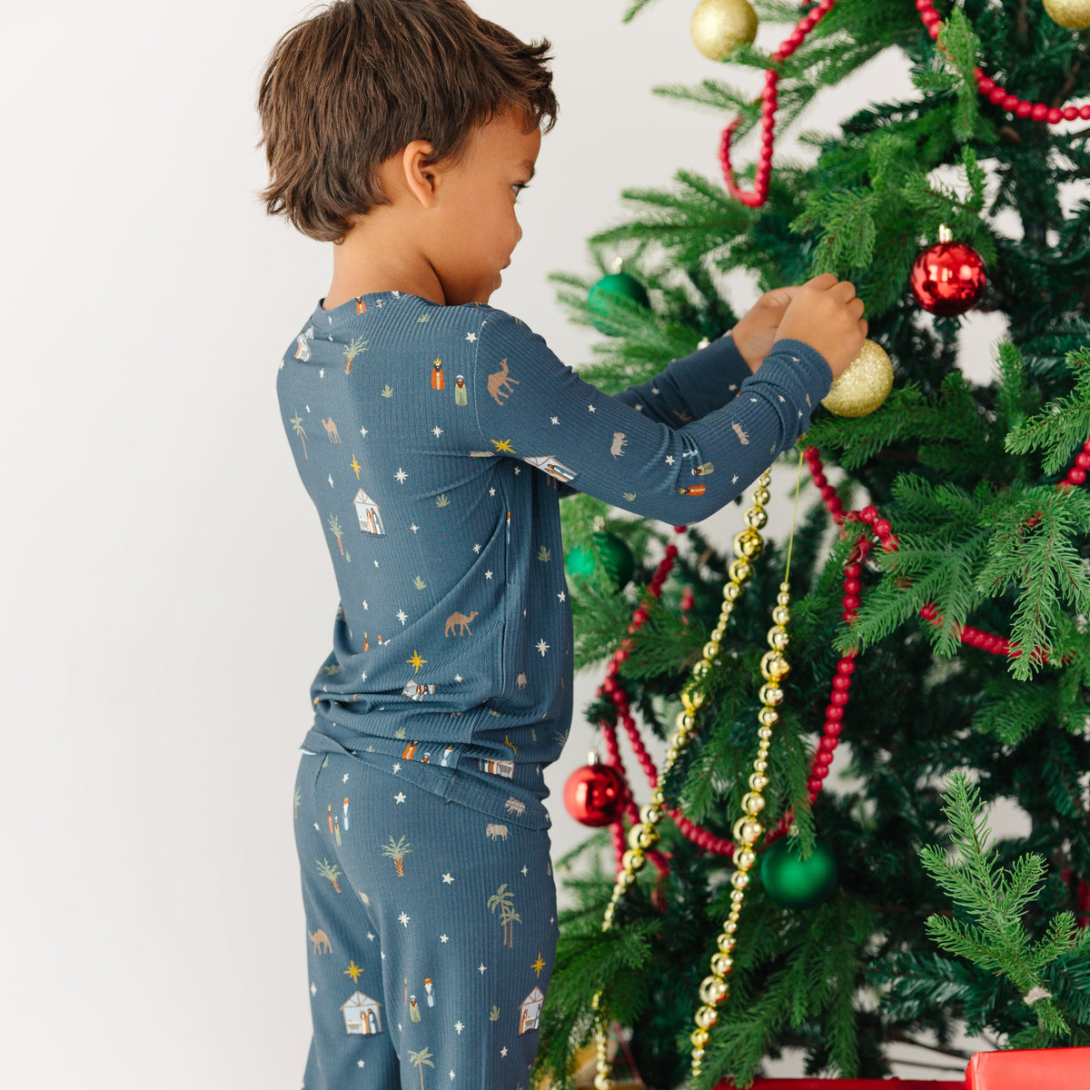Nativity Blue Small Ribbed Two-Piece Set