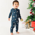 Snowmen Small Ribbed Zip Romper