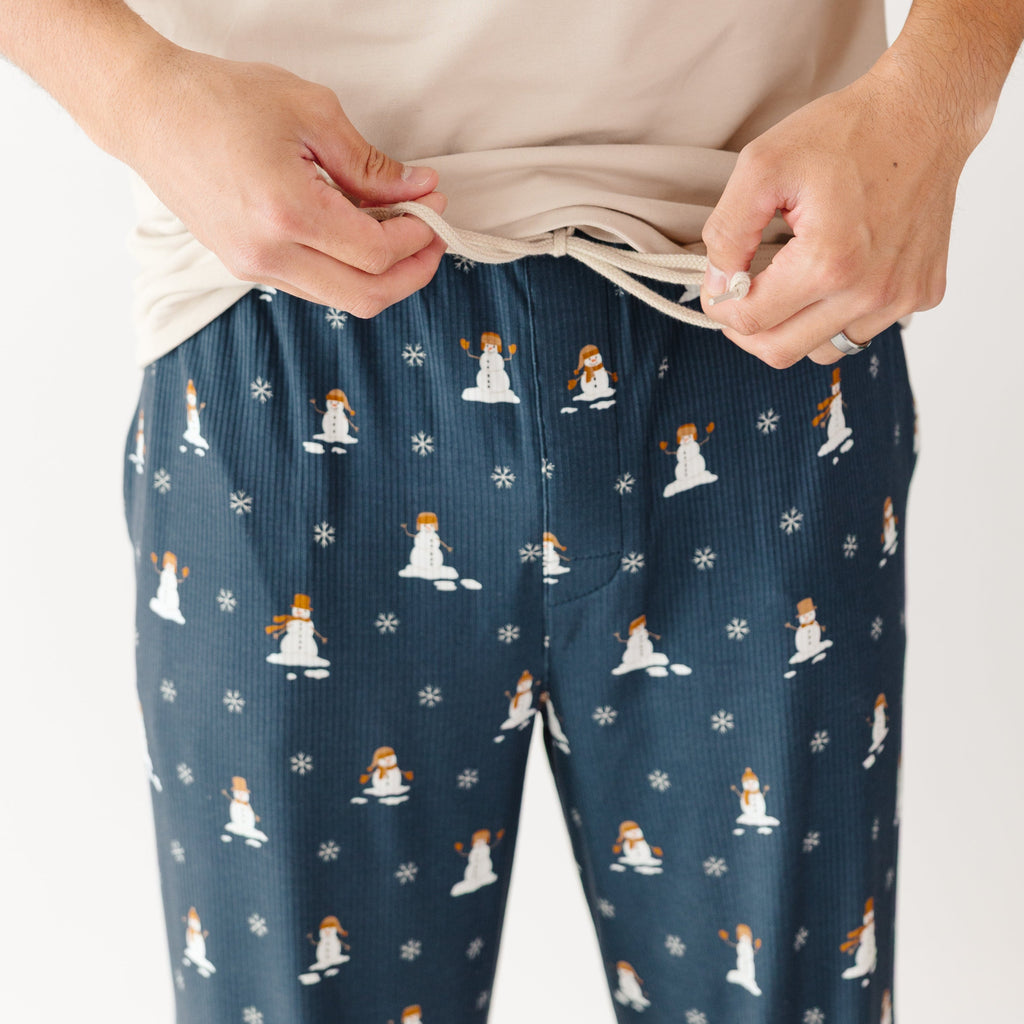 Snowmen Small Ribbed Men's Pants