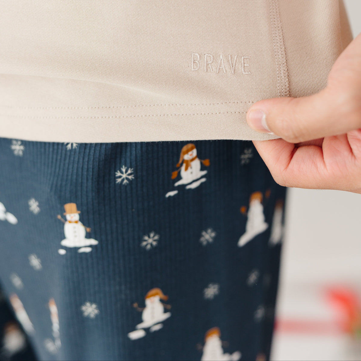 Snowmen Small Ribbed Men's Pants