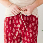Reindeer & Santa Sleigh Small Ribbed Men's Pants