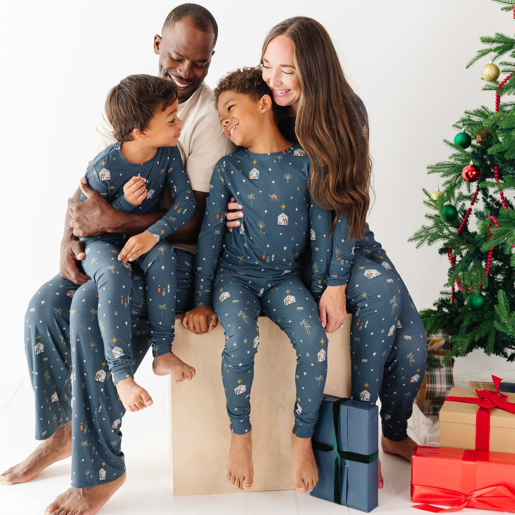Nativity Blue Small Ribbed Men's Pants