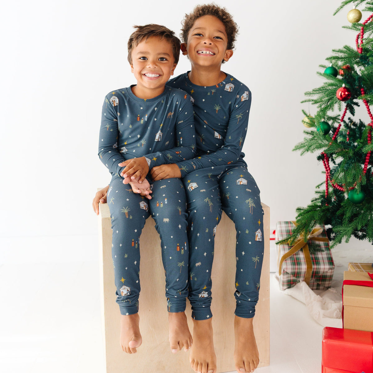 Nativity Blue Small Ribbed Two-Piece Set